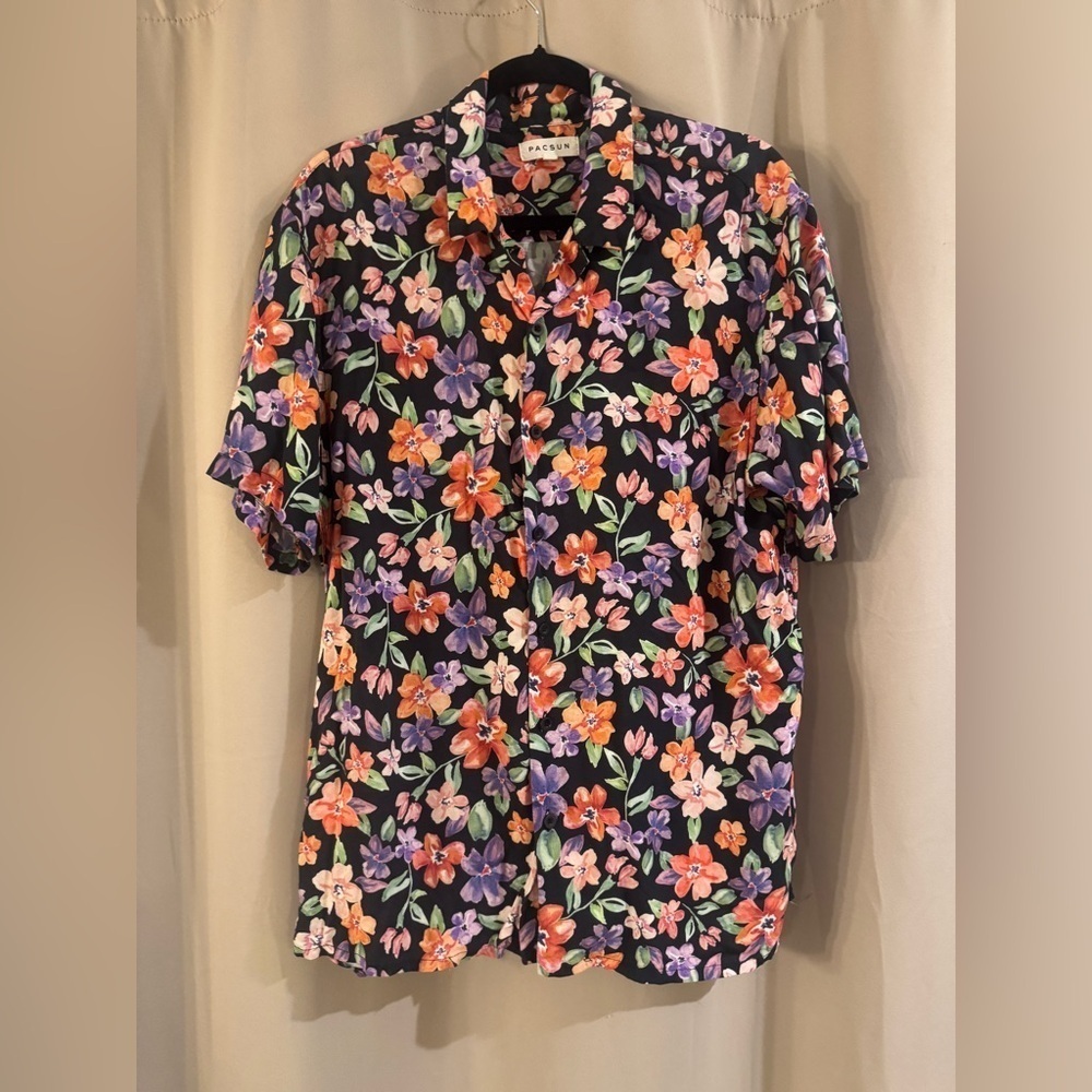 Men’s Floral Pacsun Button Down